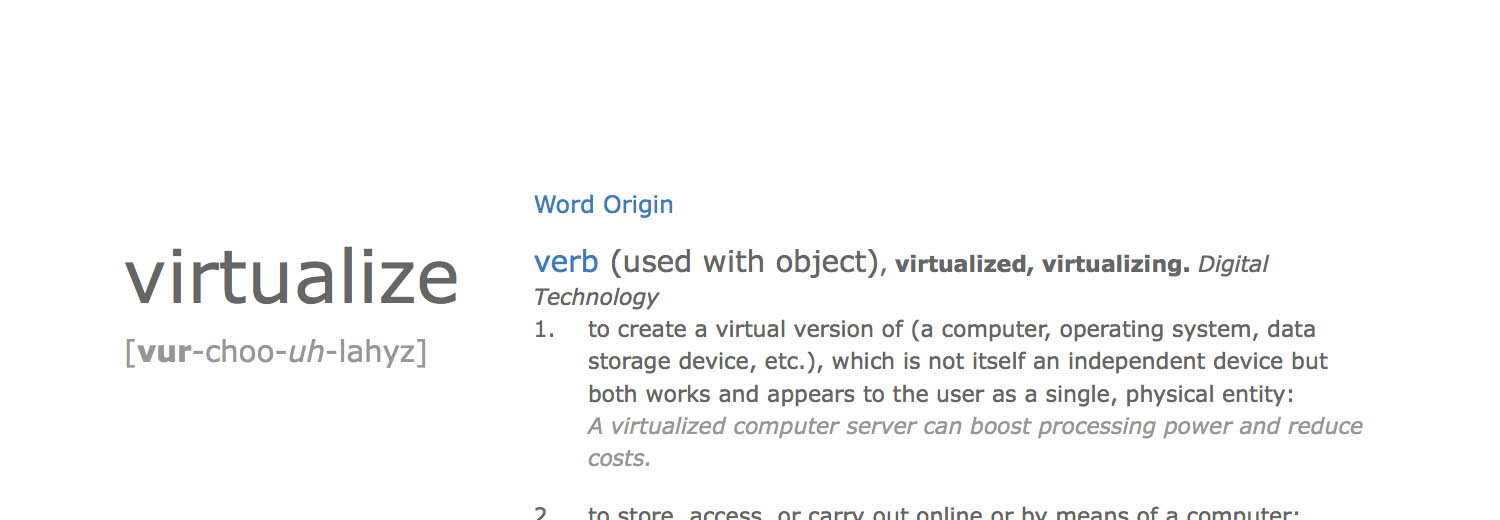 Virtualization glossary